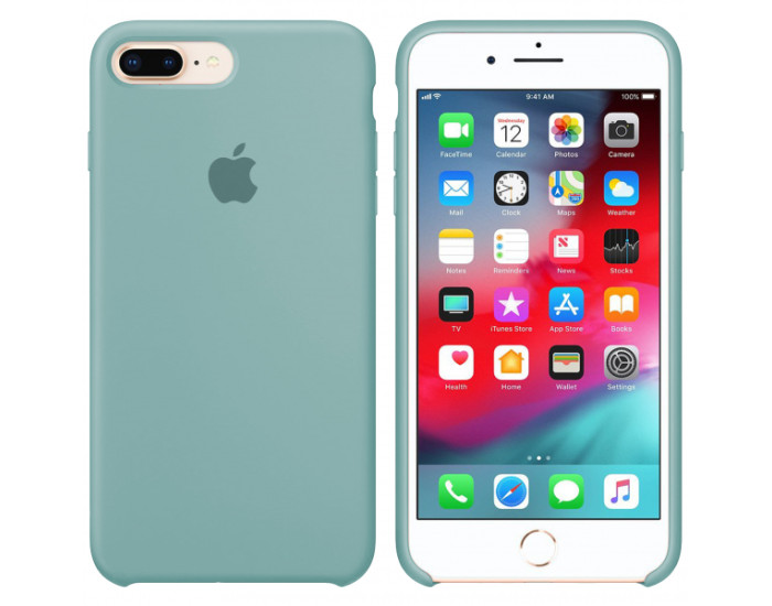 Чехол-силикон оригинал Soft Matte iPhone 7 Plus /8 Plus, Sea blue