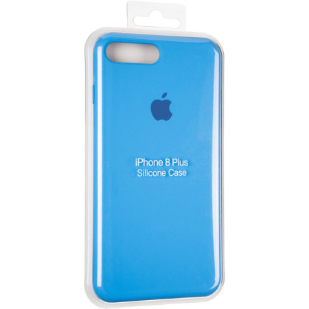 Чехол-силикон оригинал Full Cover Soft Matte iPhone 7 Plus / 8 Plus Marine Blue
