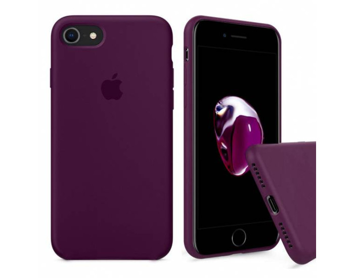 Чехол-силикон оригинал Full Cover Soft Matte iPhone 7 Plus /8 Plus, Marsala