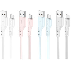 Кабель USB Hoco X97 Crystal color Silicone USB to Type C (1m) Light Gray
