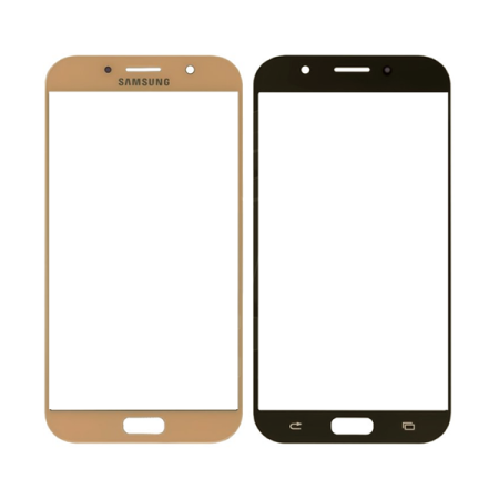 Стекло фронтальное Samsung A720F A7 2017, розовое