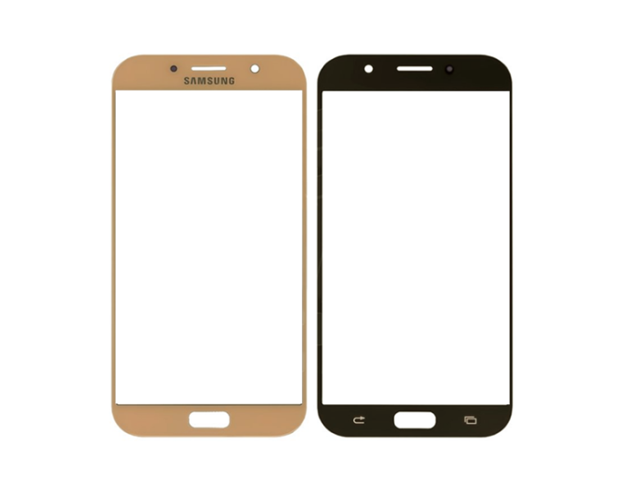 Стекло фронтальное Samsung A720F A7 2017, розовое