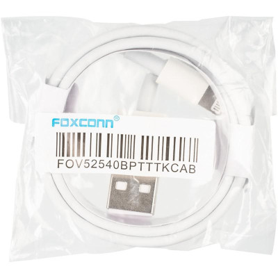 Кабель USB Apple Foxconn Lightning 1m (1.1A)  (тех.пак)