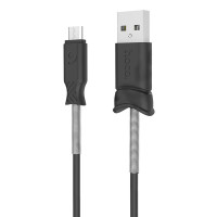Кабель USB Hoco X24 Pisces Micro (1m) (черный \ Black)