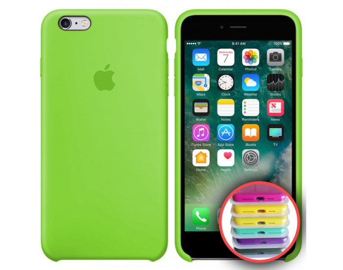Чехол-силикон оригинал Full Cover Soft Matte iPhone 7 /8 /SE2, Lime green