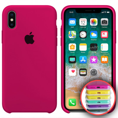 Чехол-силикон оригинал Full Cover Soft Matte iPhone 7 / 8 / SE2 Hot Pink