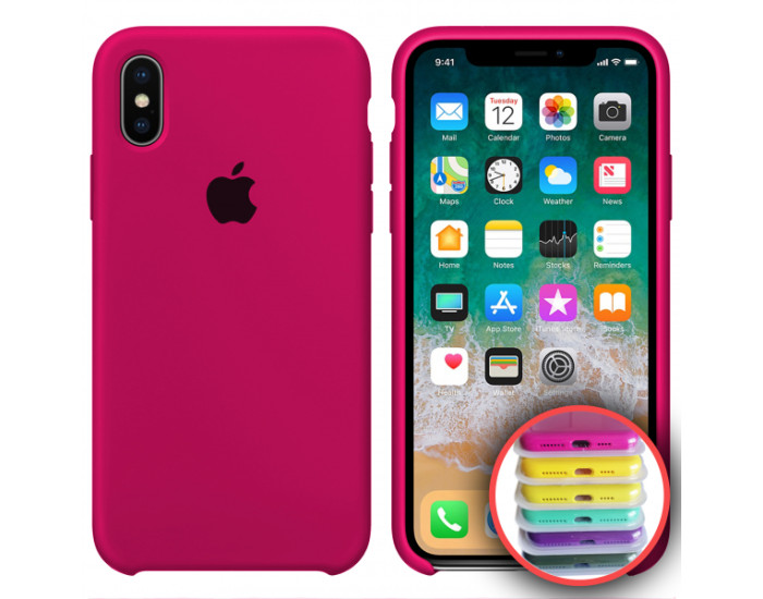 Чехол-силикон оригинал Full Cover Soft Matte iPhone 7 /8 /SE2, Hot pink