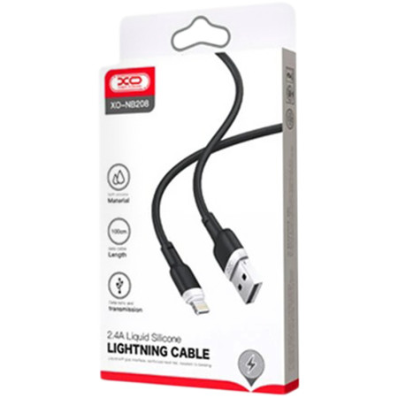 Кабель USB XO NB208 Lightning (1m) (Черный\Black)
