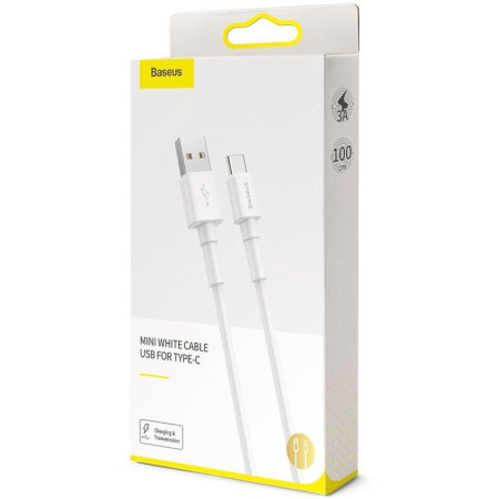 Кабель USB Baseus Mini Type-C 3A (CATSW-02) (1m) (Белый / White)