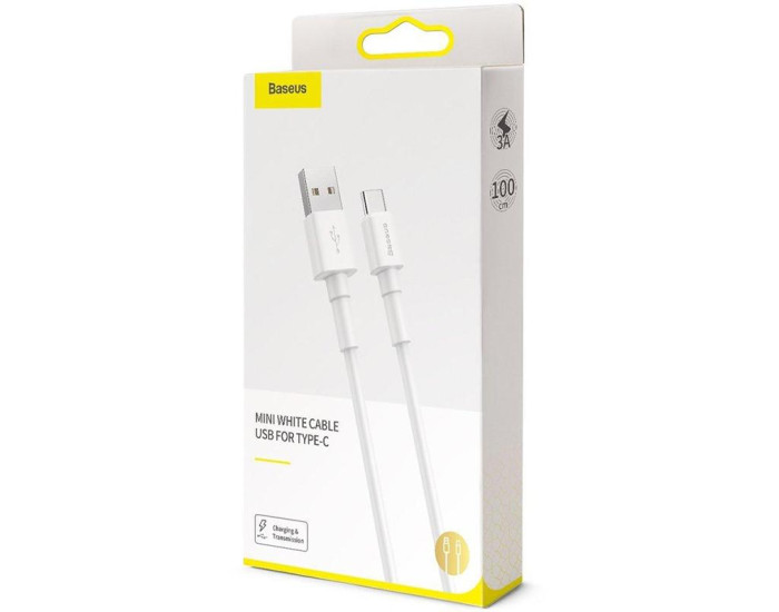 Кабель USB Baseus Mini USB to Type-C (3A/1m) White (CATSW-02)