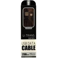 Кабель USB Usams US-SJ012 U-Trans Series USB to Micro (0.25m) Black