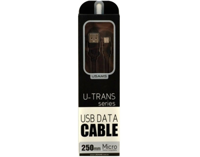 Кабель USB Usams US-SJ012 U-Trans Series USB to Micro (0.25m) Black