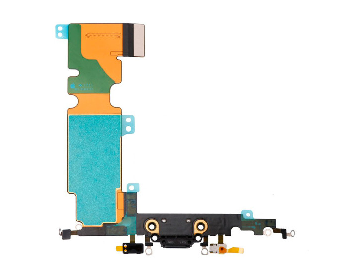 Шлейф для iPhone 8 Plus, коннектора зарядки, черный