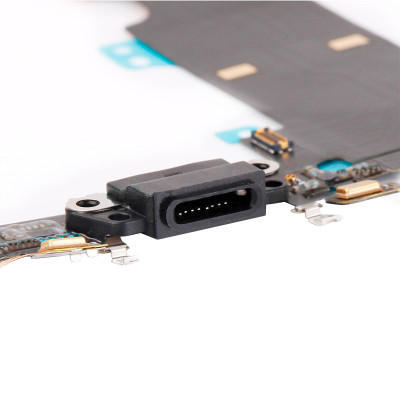 Шлейф для iPhone 8 Plus, конектора зарядки, чорний
