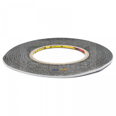 Скотч 2-х сторонній 3m. 0,07mm. 3mm. 50m.черный