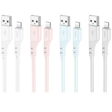 Кабель Hoco X97 Crystal color Silicone Lightning (1m) Білий