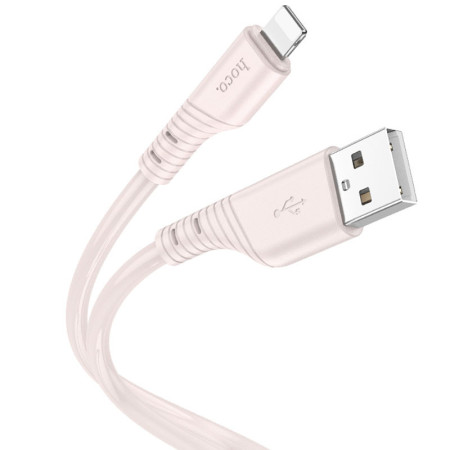 Кабель Hoco X97 Crystal color Silicone Lightning (1m) Белый