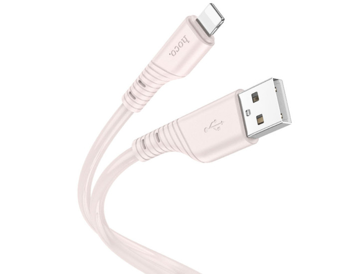Кабель UBS Hoco X97 Crystal color Silicone USB to Lightning (2.4А/1m) Белый