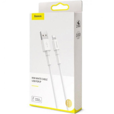 Кабель USB Baseus Mini iPhone X (CALSW-02) (1m) (Белый / White)