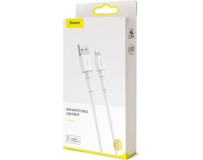 Кабель USB Baseus Mini USB to Lightning (1m) White (CALSW-02)