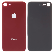 Задняя панель корпуса для iPhone 8, красный (Big Hole) (Класс B)