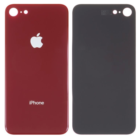 Задняя панель корпуса для iPhone 8, красный (Big Hole) (Класс А)