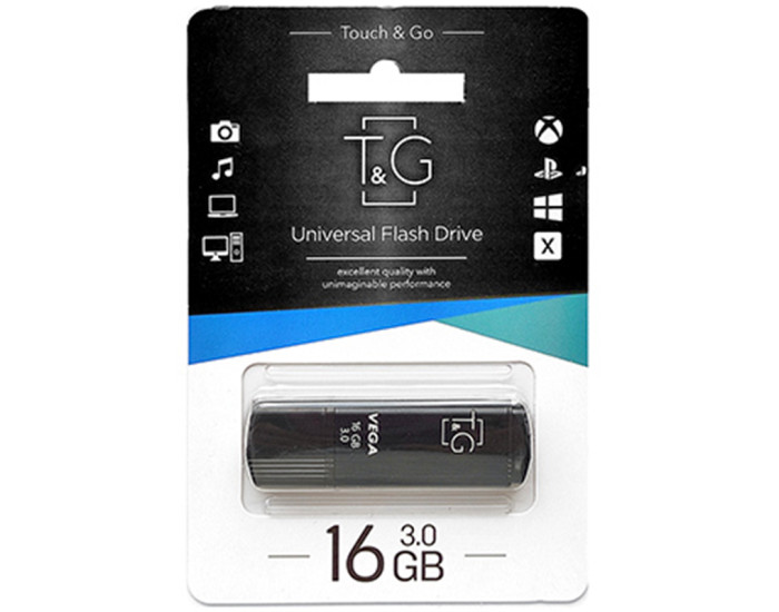 Флешка USB 16Gb T&G Vega 121 (черный  Black)