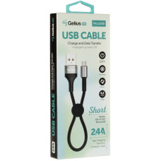 Кабель USB Gelius Pro Short USB to Micro (0.2m) Black (GP-UC107)