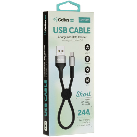 Кабель Gelius Pro Short GP-UC107 Micro USB (0.2m) (черный \ Black)