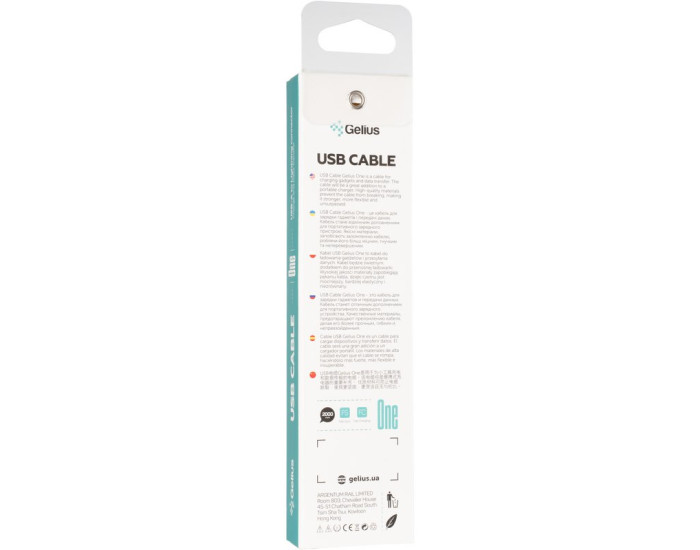 Кабель USB Gelius One USB to Lightning (2m) White (GP-UC118) 