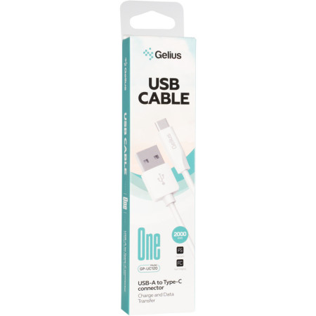 Кабель USB Gelius One GP-UC120 Type-C (2m) (Белый / White)