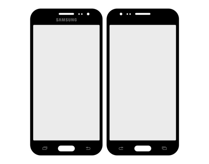 Стекло фронтальное Samsung J200F J2, черное
