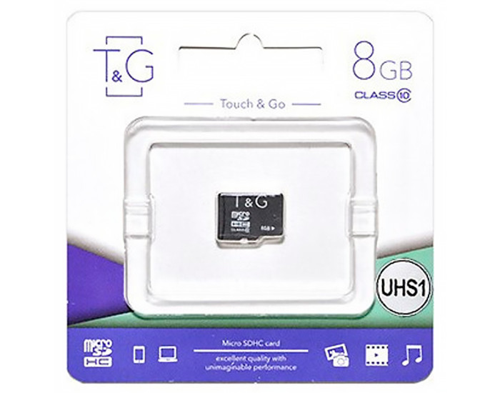 Карта памяти microSDHC 8Gb T&G (UHS-1)(Class 10)