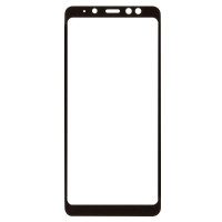 Стекло фронтальное Samsung A730, A8 Plus 2018, черное