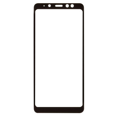 Скло фронтальне Samsung A730, A8 Plus 2018, чорне