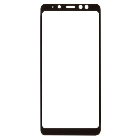 Стекло фронтальное Samsung A730, A8 Plus 2018, черное