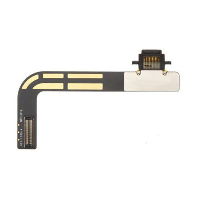 Шлейф iPad 4, коннектора зарядки, с компонентами, черный