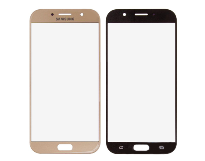 Стекло фронтальное Samsung A700 A7 2015, золото