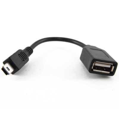 Переходник OTG Mini USB, (50см) Blue