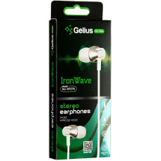 Провідні навушники Gelius Ultra Iron Wave GU-075 with mic + button call answering (Білий  White)