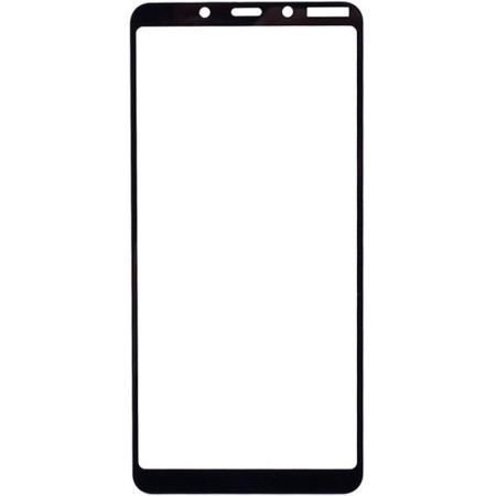 Стекло фронтальное Nokia 3.1 Plus черное (Класс B)
