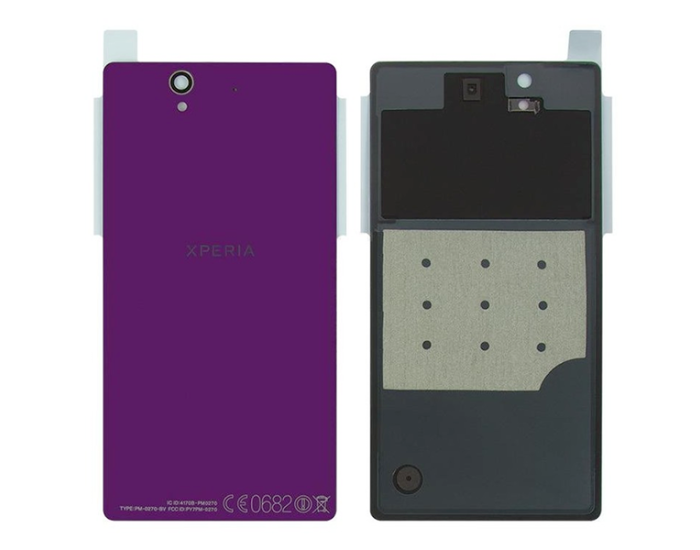 Задняя панель корпуса для Sony C6602 L36h Xperia Z, C6603 L36i Xperia Z, C6606, фиолетовая
