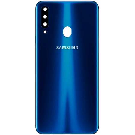 Задняя панель корпуса для Samsung A207F Galaxy A20s 2019, синяя (Класс А)