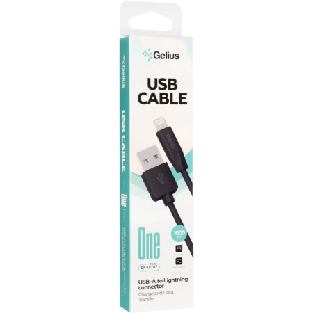 Кабель USB Gelius One GP-UC117 Lightning (1m) (черный \ Black)