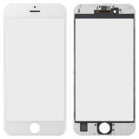 Стекло фронтальное c OCA-пленкой iPhone 6S, белое с рамкой