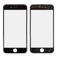 Скло фронтальне c OCA-пленкой iPhone 6S Plus, чорне з рамкою