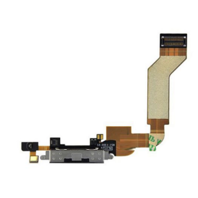 Шлейф для iPhone 4G, конектора зарядки, з мікрофоном, Білий