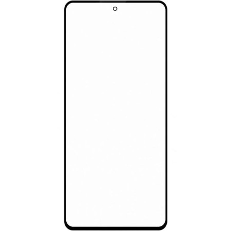 Стекло фронтальное Samsung G770 S10 Lite, черное (Класс B)