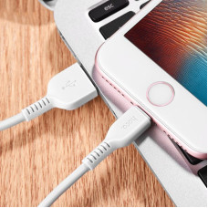 Кабель USB Hoco X20 Flash charged USB to Lightning (2A/2m) White