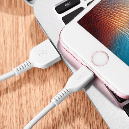 Кабель USB Hoco X20 Flash charged Lightning (2A/2m) White